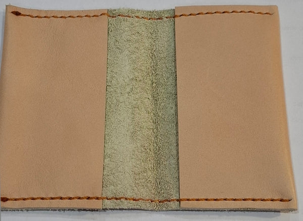 Handstitched Leather Folded Double Card Holder