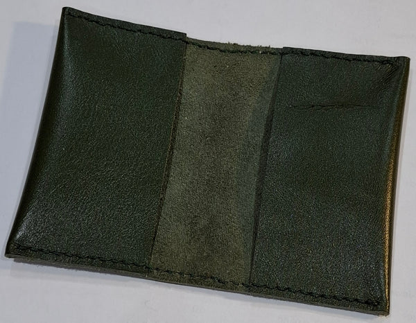 Handstitched Leather Folded Double Card Holder