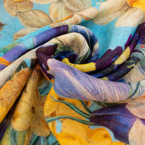 Linen/Cotton Scarf - Spring Flora