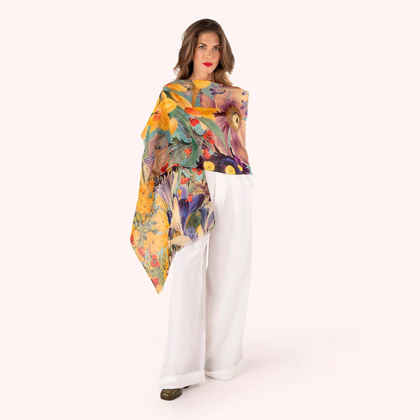 Linen/Cotton Scarf - Spring Flora