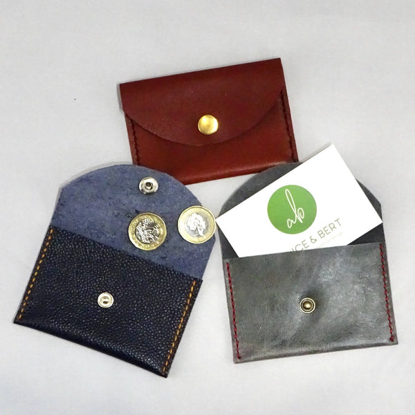 Handstitched Leather Mini Purse/Card Holder