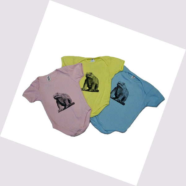 Screen Print Crystal Palace Dinosaur Baby Grow- Yellow